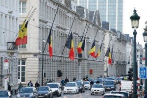 Brussels flags at half mast