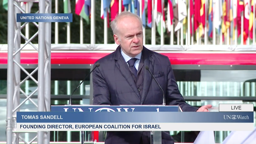 ECI calls out Israel bashing at UN rally in Geneva